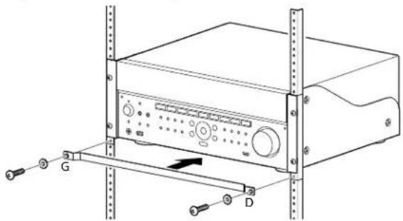 SONY STRZA2000ES - Montez le panneau blanc. (Le panneau blanc masque les pieds de l'ampliTuner pour lui donner un aspect plus esthetique. L'alignement de la hauteur de I'ampli-tuner et du panneau blanc permet de I'ajuster dans un espace de taille 4U.) - 1