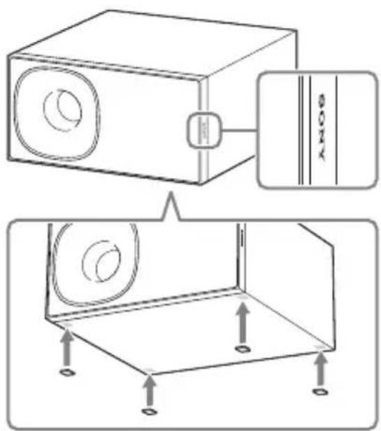 SONY HTCT780 - Installing the subwoofer horizontally (HT-CT380 only) - 1