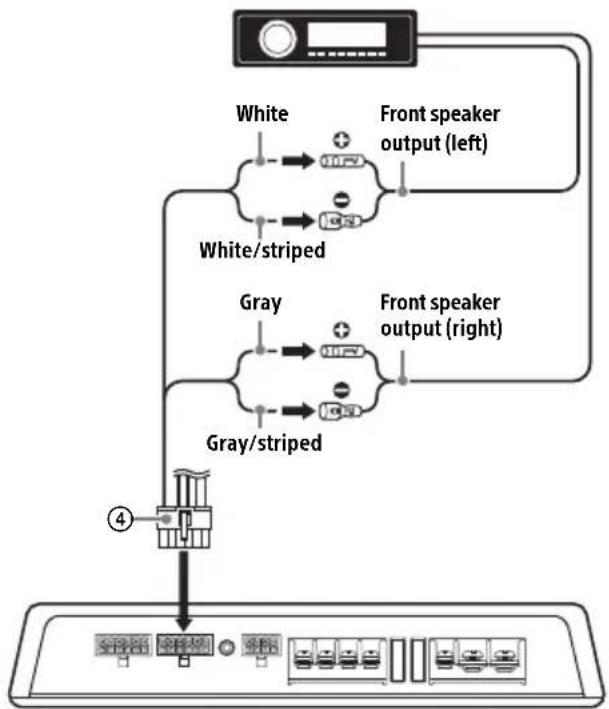 SONY XMGS6DSP - D High level input connection (with DSP enabled/2ch mode) - 1
