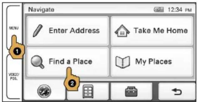 SONY NVU84 - Searching by POI (Points Of Interest) name - 1
