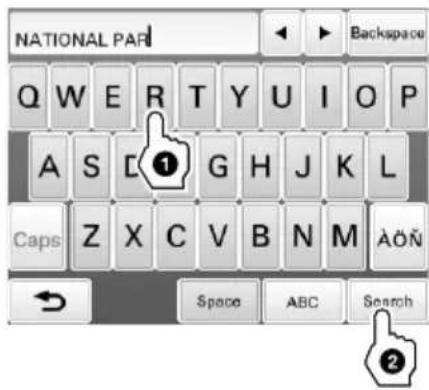 SONY navu NVU44 - Searching by POI (Points Of Interest) name - 4