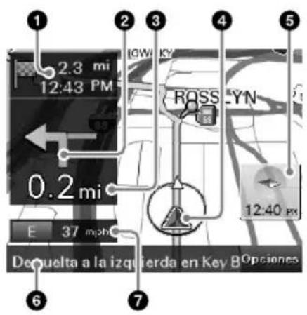 SONY navu NVU44 - Visualización del mapa - 1