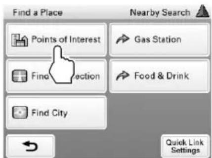 SONY navu NVU44 - Searching by POI (Points Of Interest) name - 2
