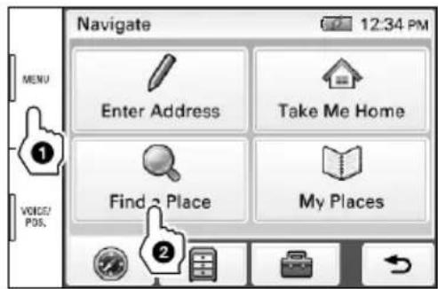 SONY navu NVU44 - Searching by POI (Points Of Interest) name - 1
