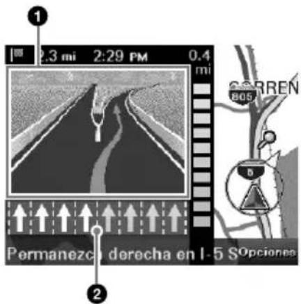 SONY navu NVU44 - Aproximación a una intersección de autopista sin peajes - 1