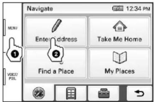 SONY navu NVU44 - Searching by address - 1