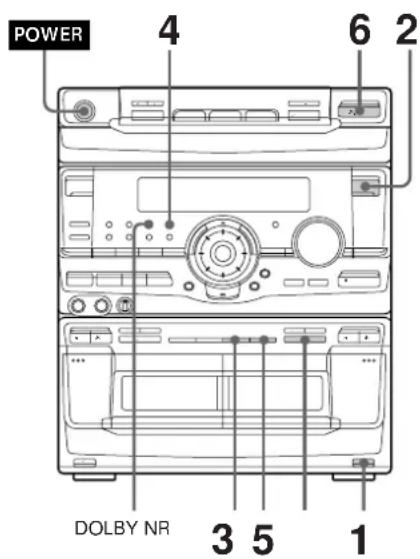 SONY MHCD90AV - Enregistrement manuel sur une cassette - 1