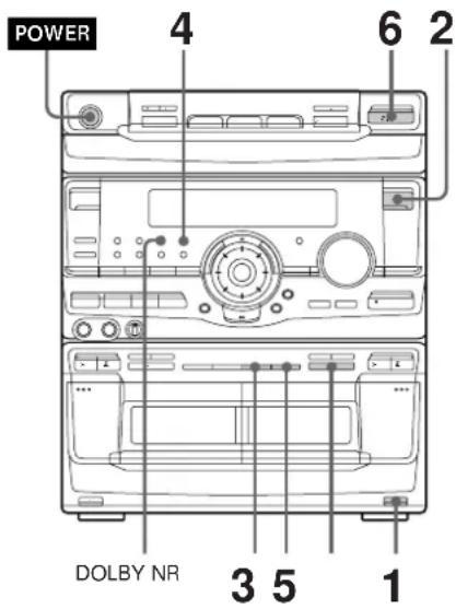 SONY MHCD90AV - Grabación manual de una cinta - 1