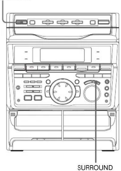 SONY MHCRXD80 - Sélection de l'effet surround - 1