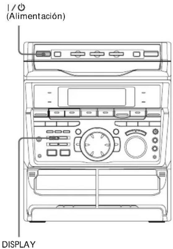 SONY MHCRXD80 - Utilización del visualizador del reproductor de discos compactos - 1