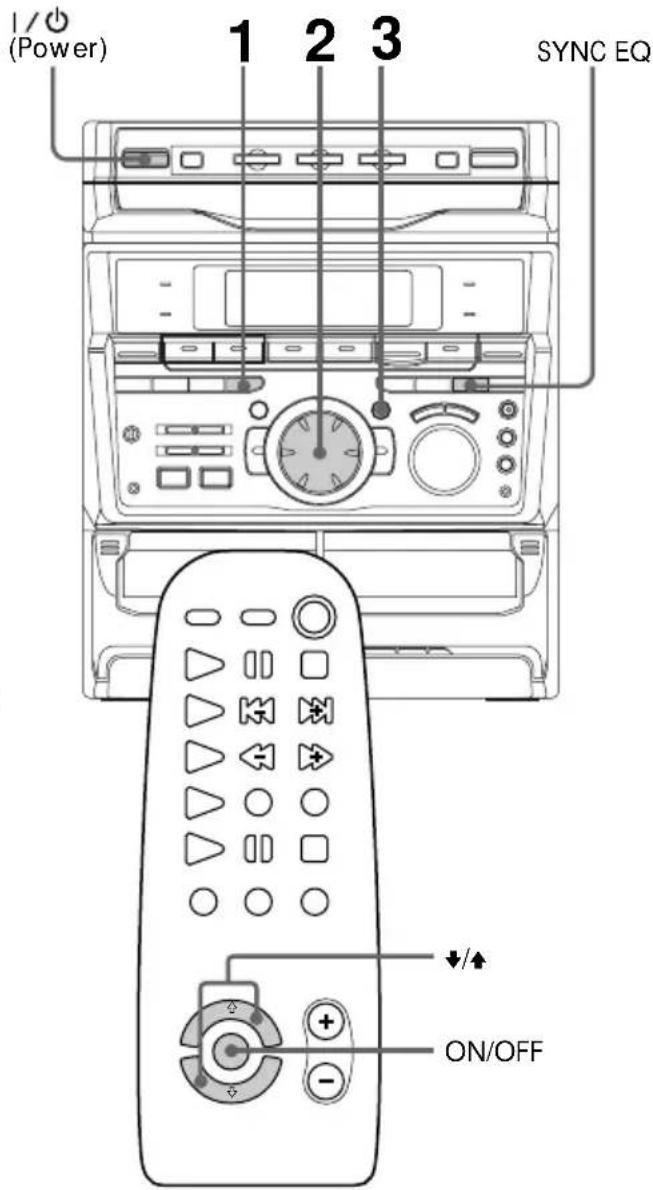 SONY MHCGRX50 - Selección del efecto del menu de música - 2