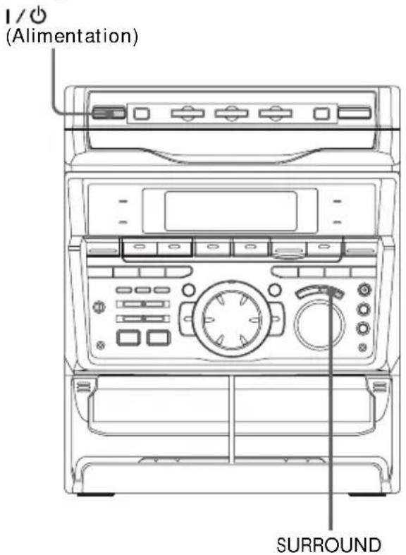 SONY MHCGRX50 - Sélection de l'effet surround - 1