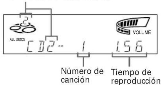 SONY MHCGRX2 - Presione uno de los botones DISC 1-3. - 1