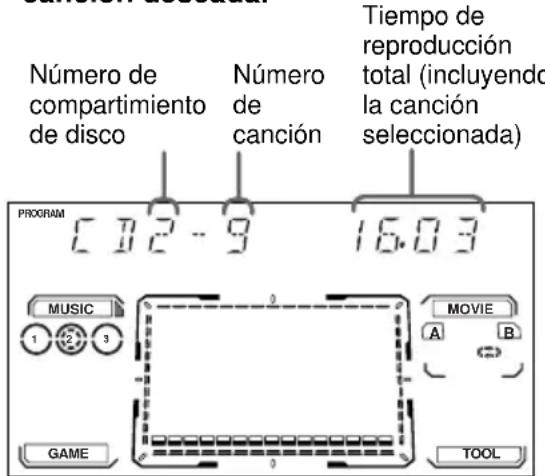 SONY MHCDP700 - Presione repetidamente ◀◀◀ o ▶▶▶ hasta que en el visualizador aparezca la canción deseada. - 1