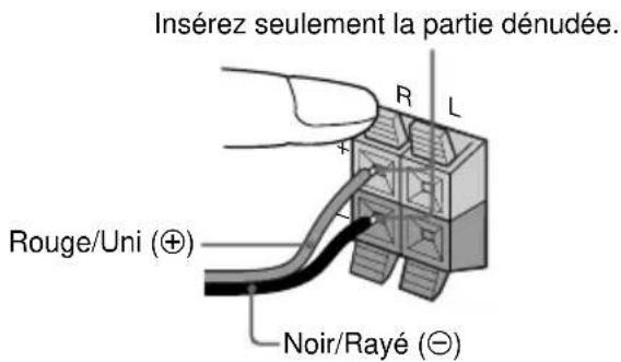 SONY MHCDP700 - Raccordez les enceintes avant. - 1