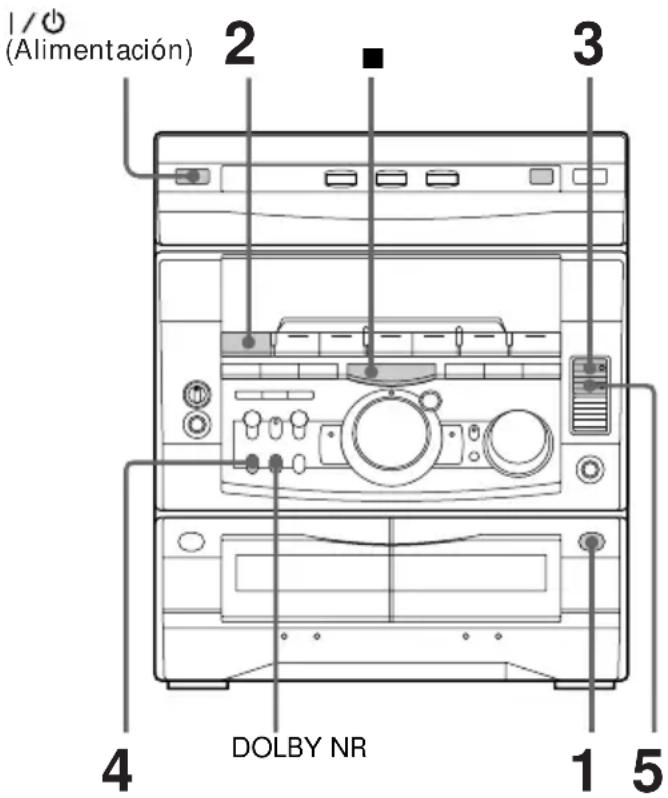 SONY MHCGRX9000 - Grabación manual de una cinta - 1