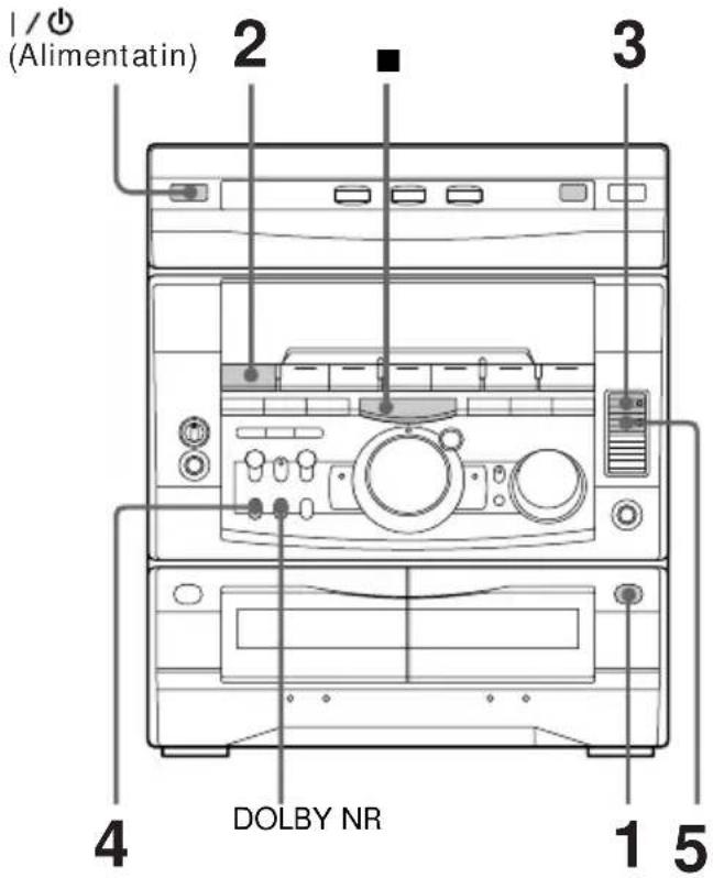 SONY MHCGRX9000 - Enregistrement manuel sur une cassette - 1