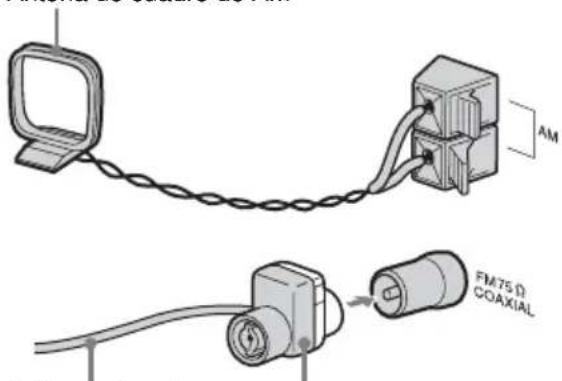 SONY MHCGX750 - Conecte las antenas de FM y AM. - 4