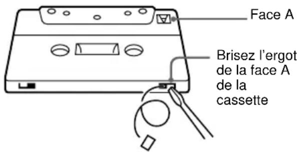 SONY MHCZX10 - Protection permanente d'une cassette - 2