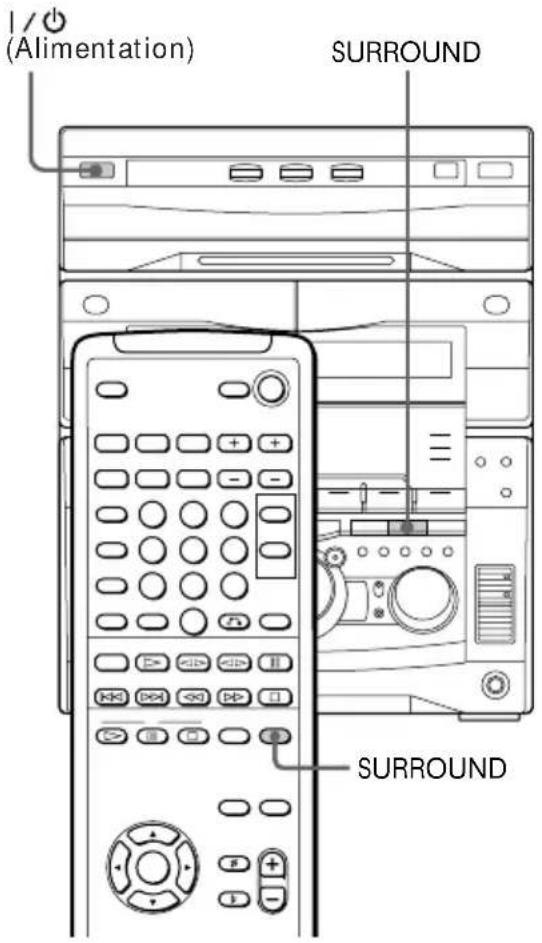 SONY MHCV818 - Sélection de l'effet surround - 1