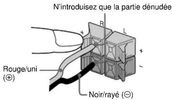 SONY MHCGX40 - Raccordez les enceintes avant. - 1