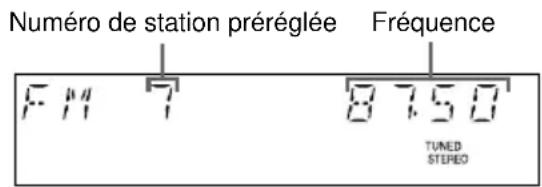 SONY MHCGX40 - — Accord sur une station préréglée - 1