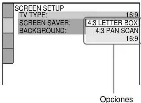 SONY MHCDP1000D - Utilización de la visualización de configuración - 4