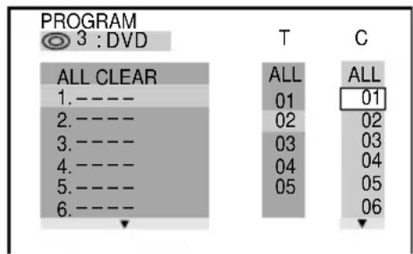 SONY MHCDP1000D - Lors de la programmation d'un DVD - 1