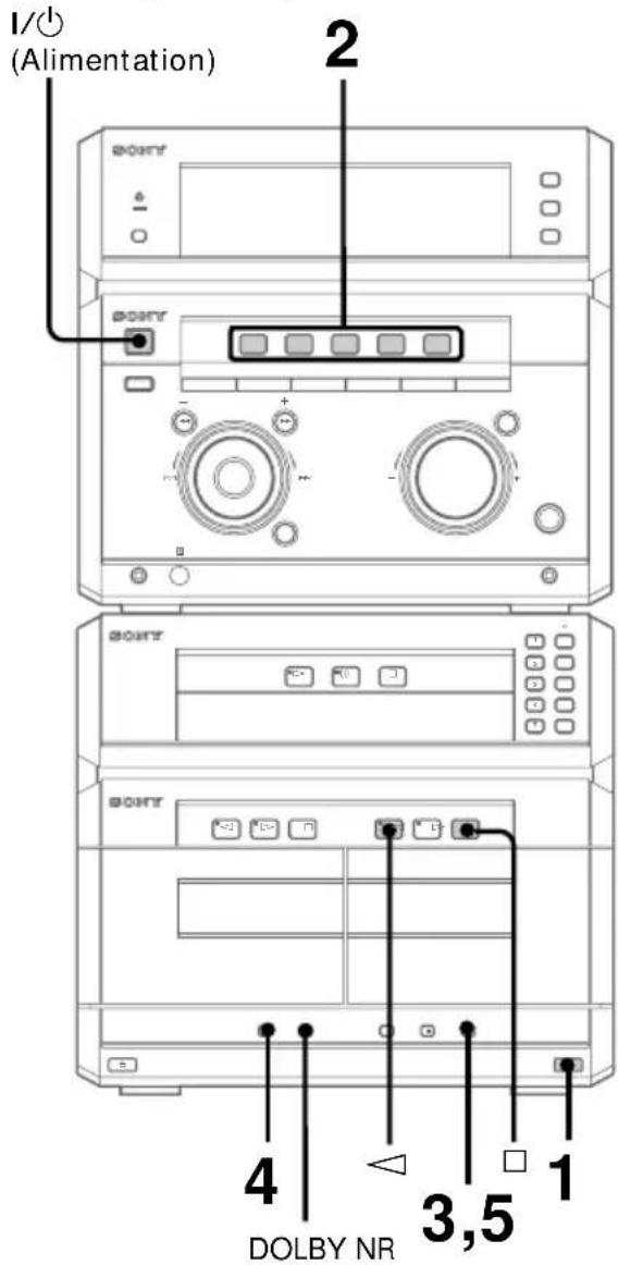SONY MHCNX1 - Enregistrement manuel sur une cassette - 1