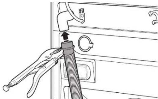 MAYTAG MHN33PD - Remove drain hose from washer drum - 2