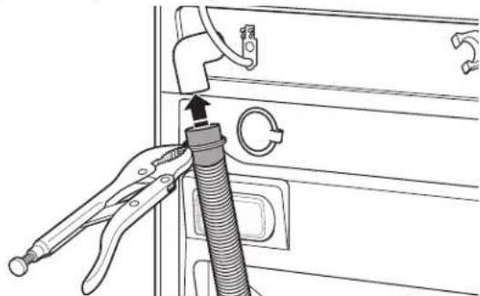 MAYTAG MHN33PD - Libération du tuyau de vidange fixé sur le tambour de la laveuse - 2