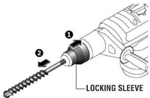 BOSCH RH745 - REMOVING ACCESSORIES - 2