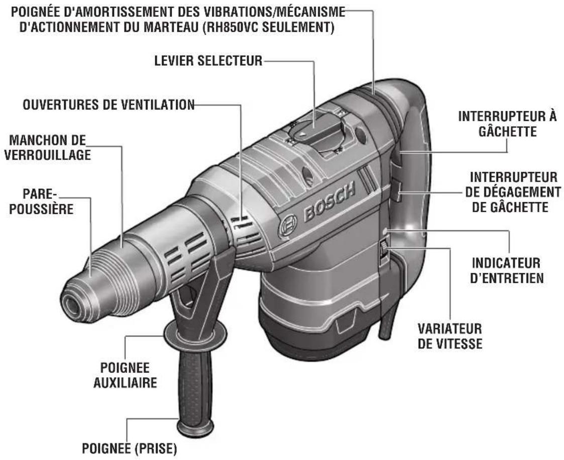 BOSCH RH745 - Marteau rotatif - 1