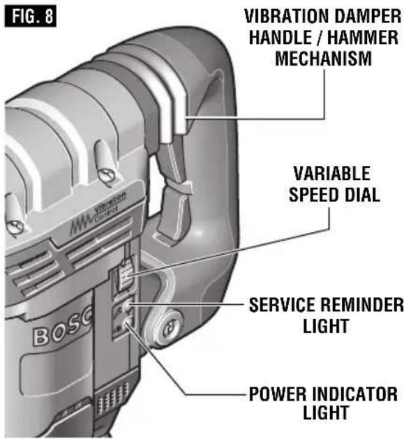 BOSCH 11321EVS - VIBRATION DAMPER HANDLE / HAMMER MECHANISM - 1