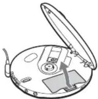 SONY Discman DNE718CK - Pour insérer les piles - 1