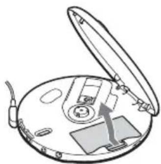 SONY Discman DNE718CK - To insert the batteries - 1
