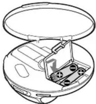 SONY Discman DNS707F - Preparing a Power Source (Dry Batteries) - 3