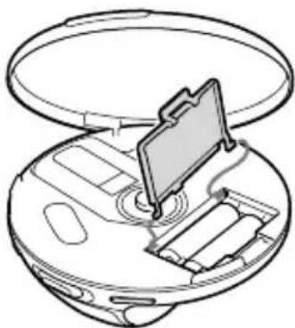 SONY Discman DNS707F - To attach the battery compartment lid - 1