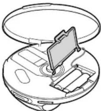 SONY Discman DNS707F - Pour fixer le couvercle du compartment des piles - 1