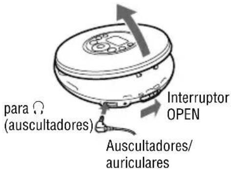 SONY Discman DNF420 - Deslize o interruptor OPEN paraAbrir a tampa do leitor. - 1