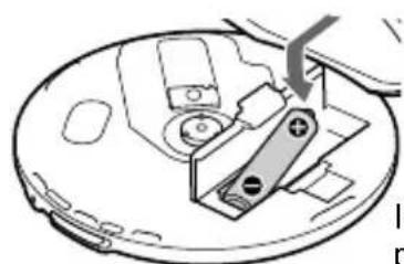 SONY Discman DNF420 - Preparar uma Fonte de Alimentação (Pilha Seca) - 3