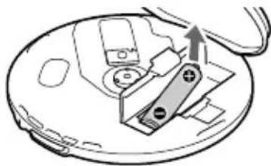 SONY Discman DNF420 - Preparación de una fuente de alimentación (pila seca) - 5