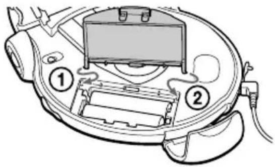 SONY Discman DSJ301 - Pour fixer le couvercle du compartiment à piles - 1