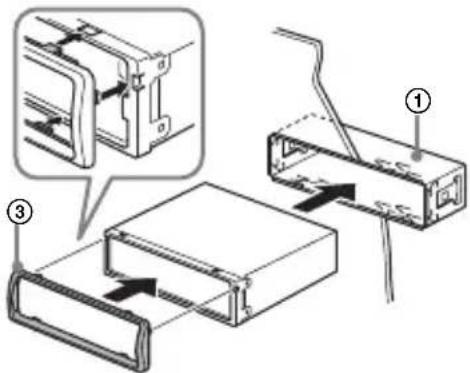 SONY CDXG3205UV - Mounting the unit in the dashboard - 2