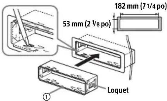 SONY CDXG3205UV - Installation de l'appareil dans le tableau de bord - 1