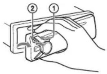 SONY CDXG3205UV - Detaching the Front Panel - 1