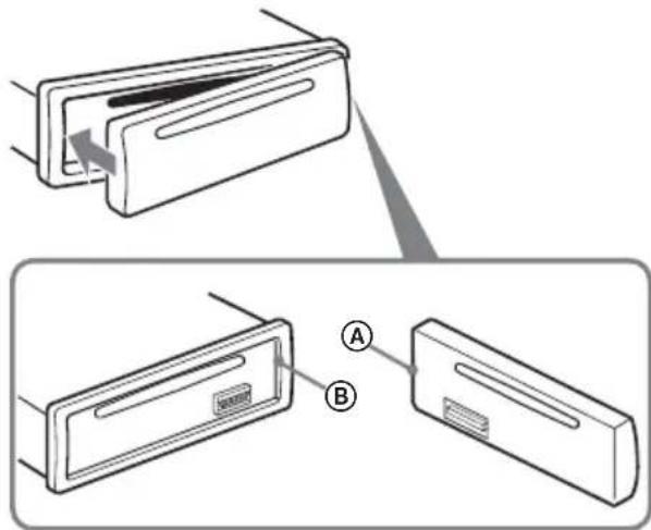 SONY CDXGT10W - Attaching the front panel - 1