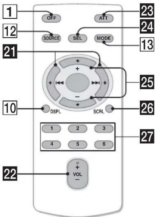 SONY CDXGT400 - Mini-telecommande RM-X151 - 1