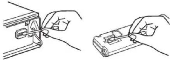 SONY CDXGT400 - Cleaning the connectors - 1