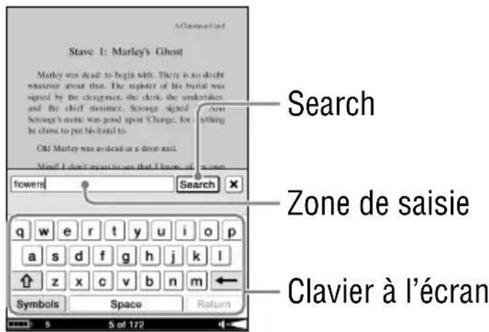 SONY Reader PRS700 - Appuyez sur la touche SEARCH. - 1